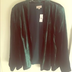 LOFT green velvet blazer BRAND NEW WITH TAGS